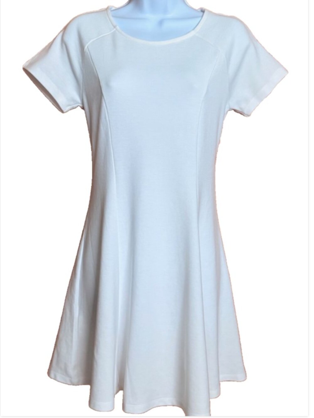 Forever 21 White Knit Short Sleeve Dress Bridal Engagement Reception Graduation